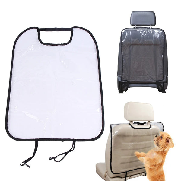 Car Seat Back Protective Cover – Transparent Barrier for Pet Claw Paw Protection