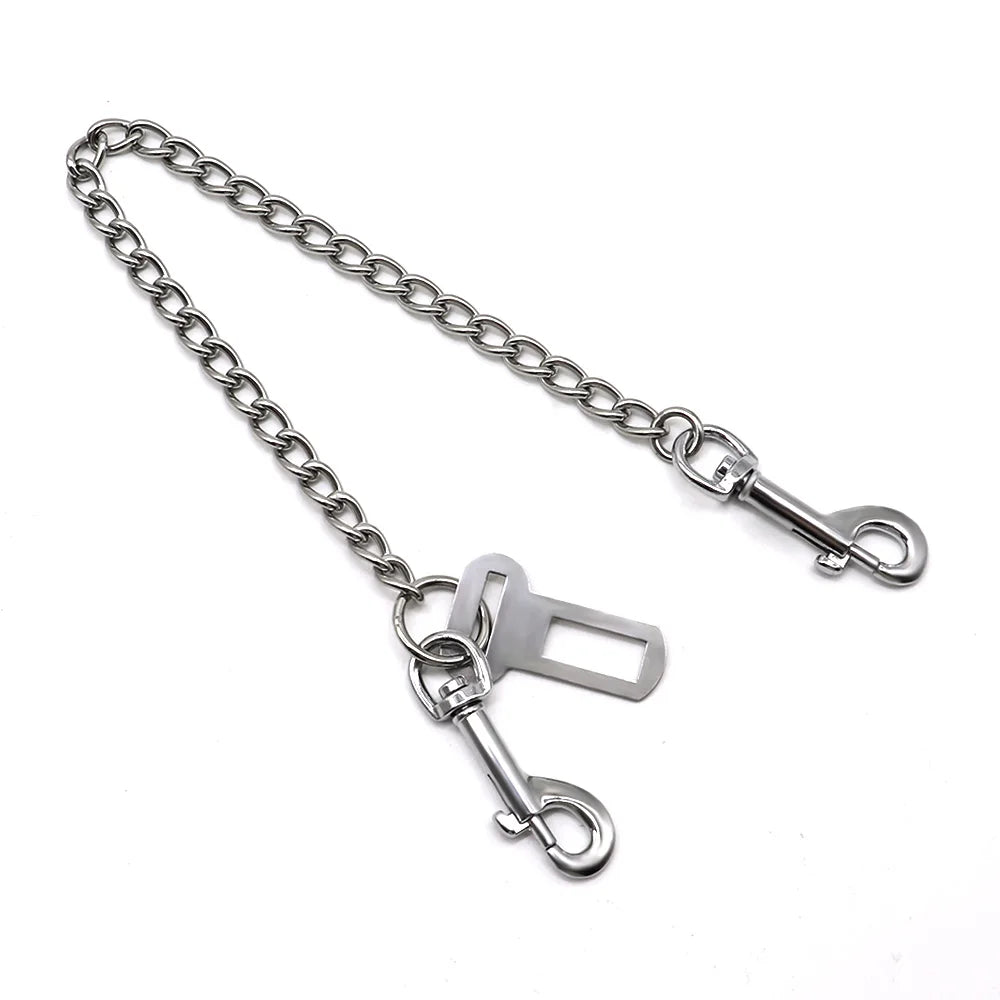 Metal Pet Safety Seat Belt β Durable Stainless Steel Dog Cat Car Seat Belt - Happy Tail Center