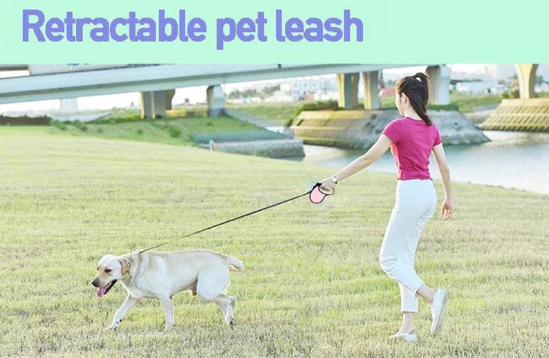 New Retractable Dog Leash – Automatic and Durable Nylon Lead for Small to Medium Dogs! - Happy Tail Center