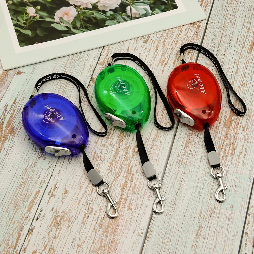 Retractable Nylon Dog Leash - Automatic Extending Pet Leash for Small Dogs, Cats, Puppies - Happy Tail Center
