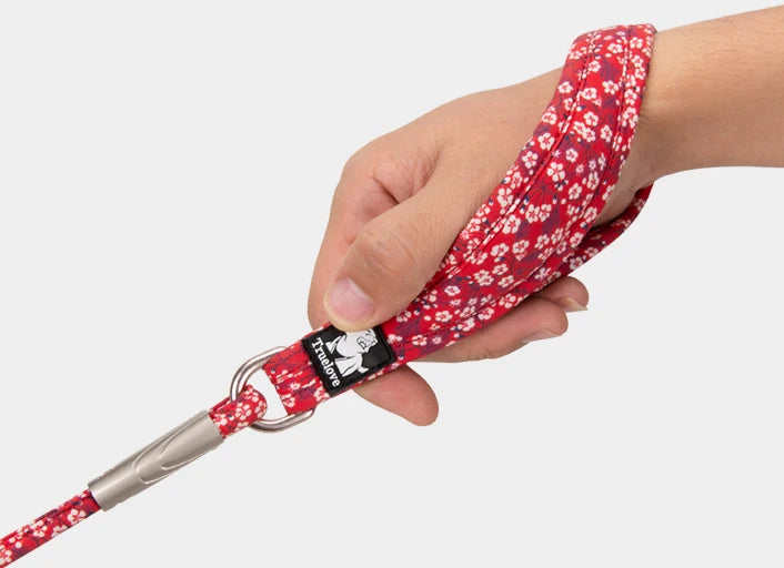 Floral Rope Leash for Dogs and Cats β Premium 100% Cotton Fabric! - Happy Tail Center