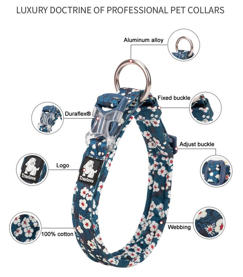 Floral Pet Collar with Best Padded Comfort Cushion – Ideal for Small, Medium, and Large Dogs! - Happy Tail Center
