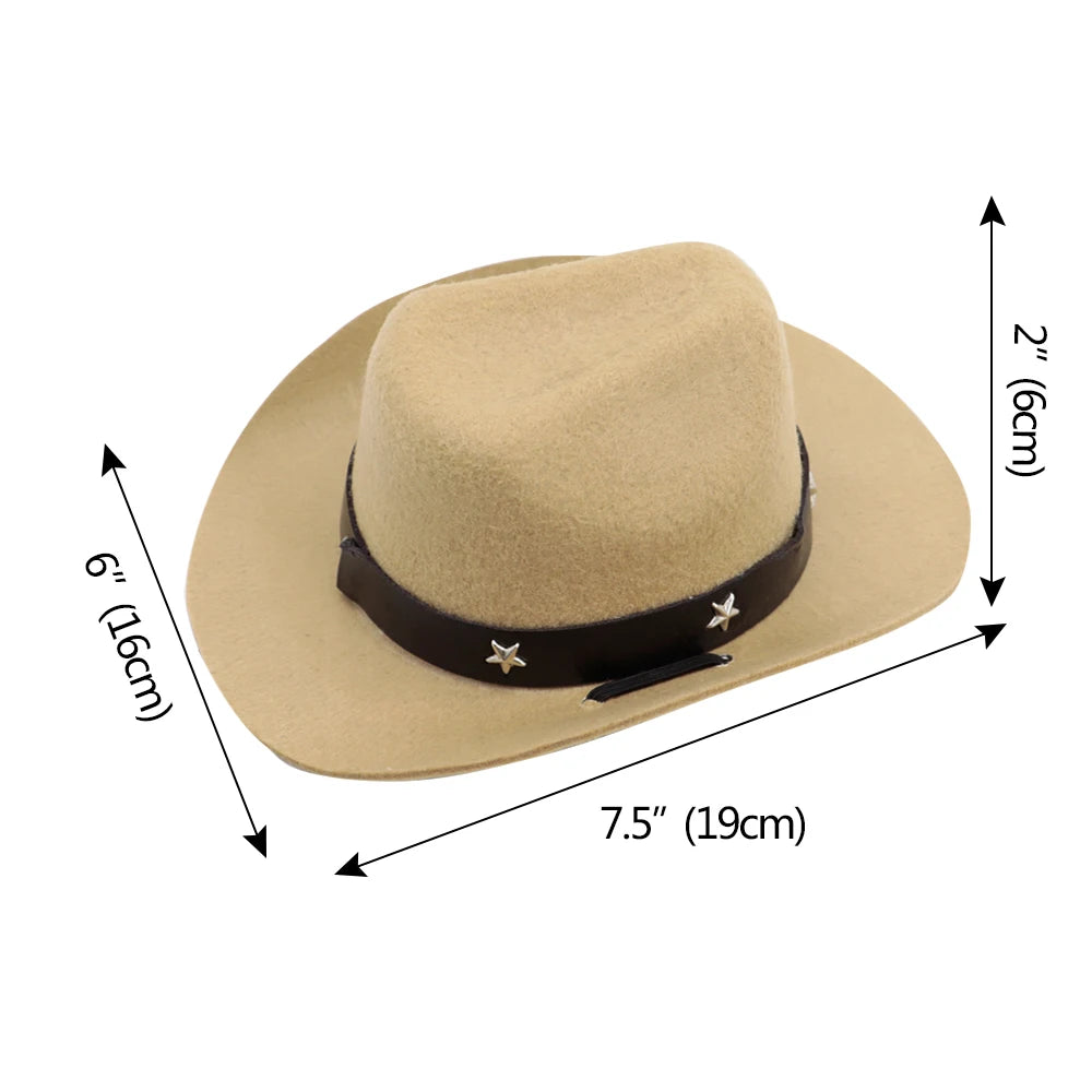 RodeoPaws Fashion Cowboy Hat | Stylish Headwear for Dogs & Cats - Happy Tail Center