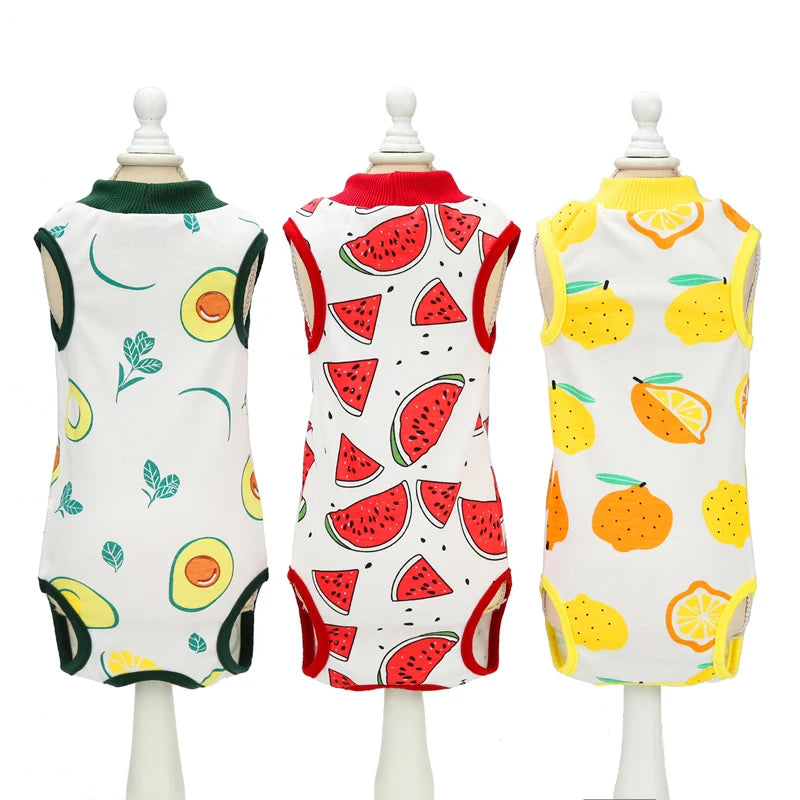 Summer Cat Clothes – Postpartum Anti-Licking Wound Sterilization Vest for Cats and Puppies - Happy Tail Center