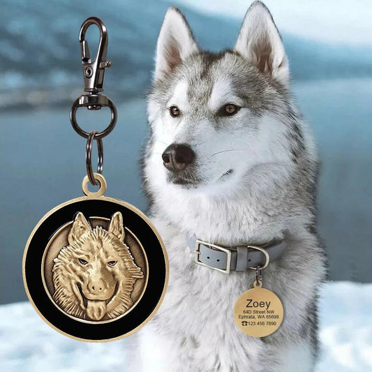 Customized Dog & Cat ID Tag | Personalized Nameplate for Pets - Happy Tail Center