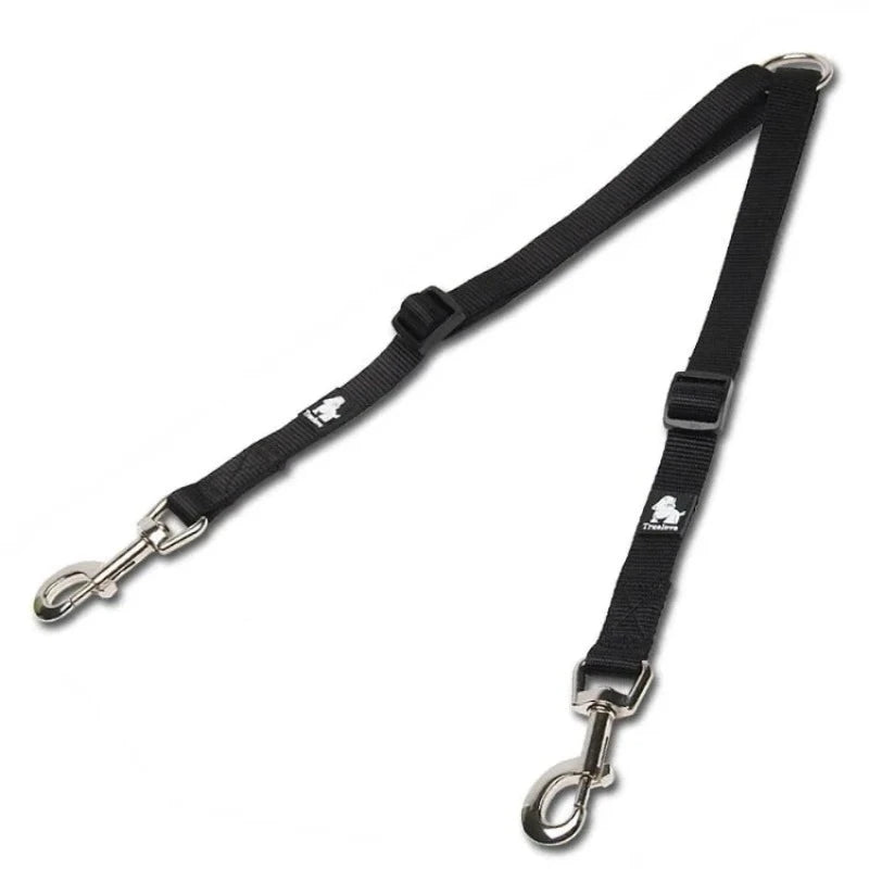 Nylon Double Dog Leash Coupler – No-Tangle Pet Leash for Training and Running - Happy Tail Center