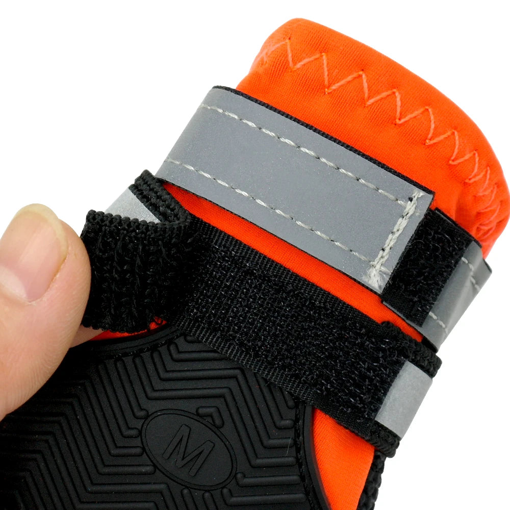 Waterproof Reflective Dog Shoes - Non-Slip Winter Boots for Small, Medium, Large Dogs