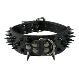 Cool Spiked Dog Collar - Studded Leather Collar for Large Dogs