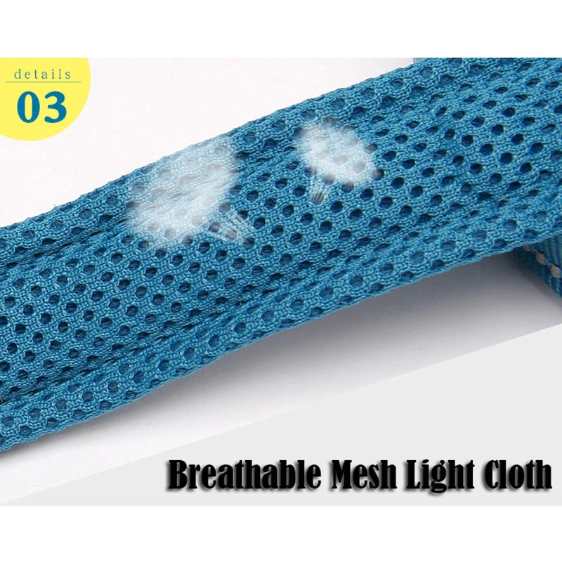 Soft Reflective Pet Leash and Harness Set - Nylon Mesh for Walking and Training