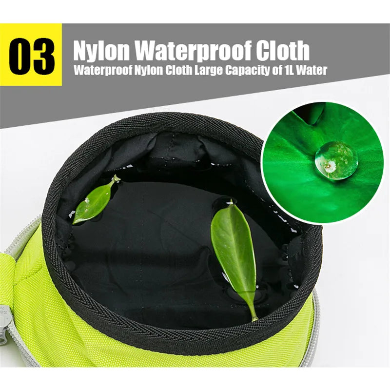 Collapsible Double Dog Bowl | Convenient Travel Companion for Your Pet - Happy Tail Center
