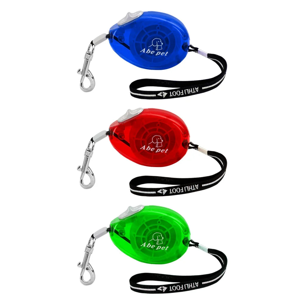 Retractable Nylon Dog Leash - Automatic Extending Pet Leash for Small Dogs, Cats, Puppies - Happy Tail Center