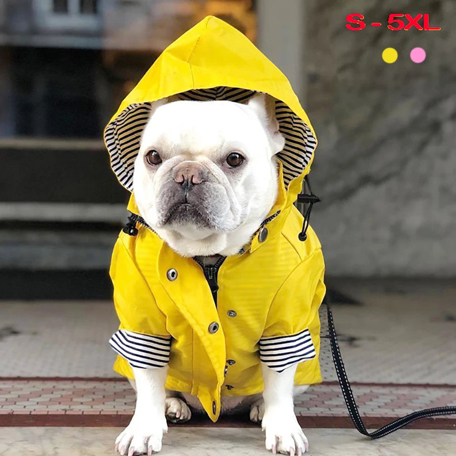 Waterproof Pet Dog Coat โ Fashionable Hooded Jacket for All Sizes! - Happy Tail Center