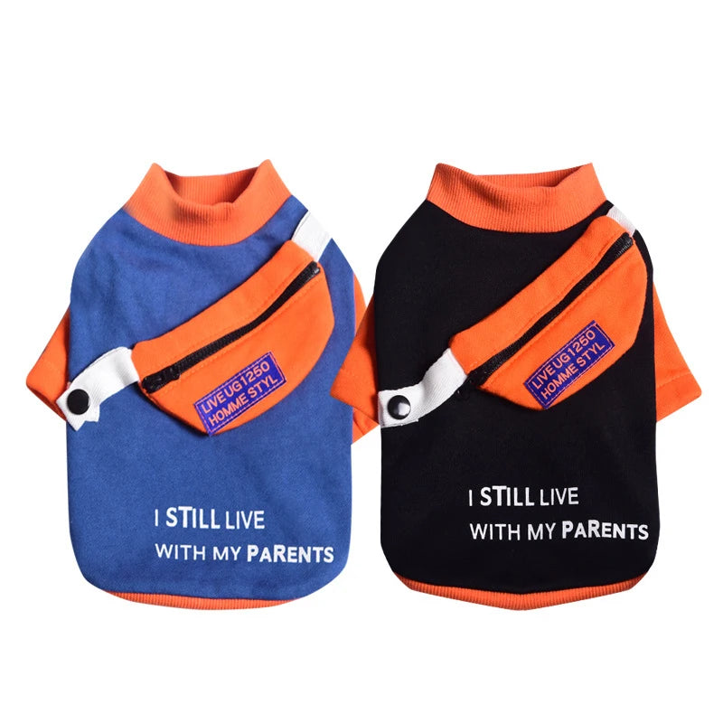 Fashionable Pet Dog T-shirt with Pocket Bag – Stay Stylish and Cozy! - Happy Tail Center