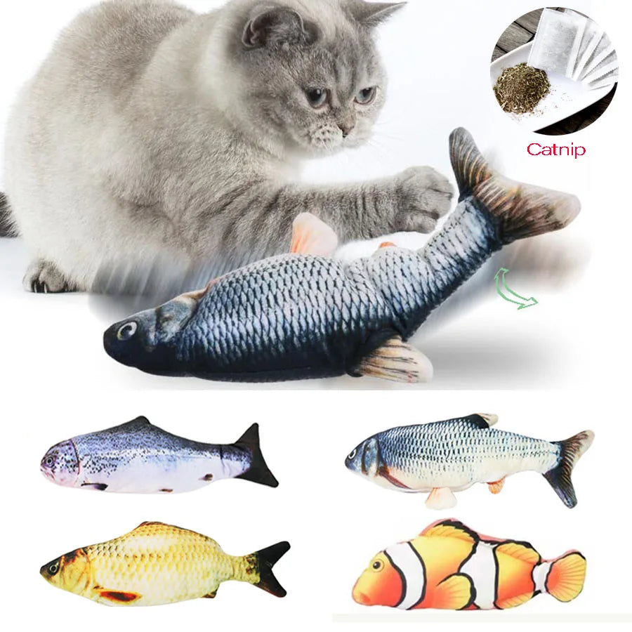 Electronic Pet Cat Toy Fish – USB Rechargeable | Lifelike Simulation Toy for Dog and Cat Entertainment - Happy Tail Center