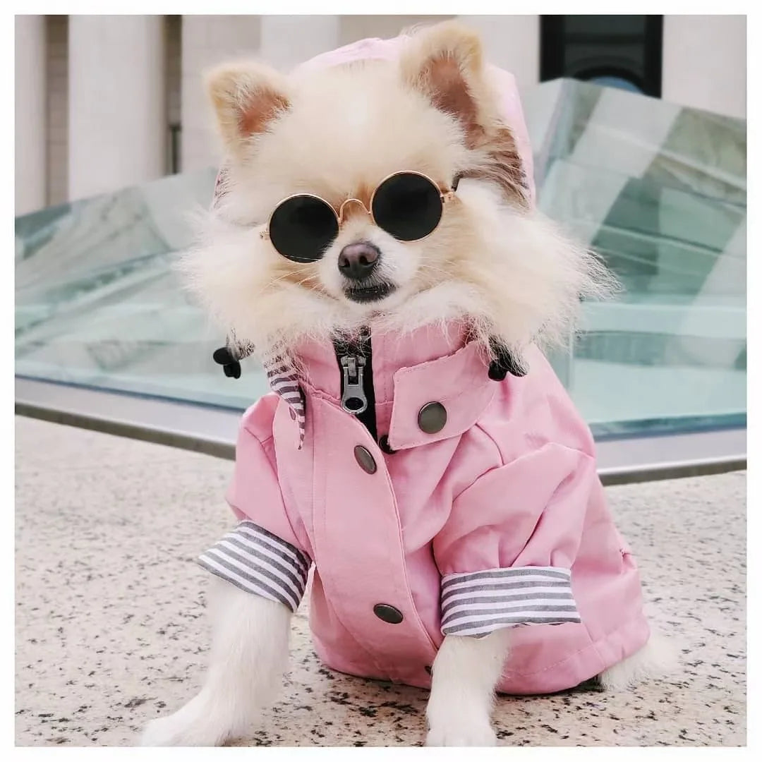 Waterproof Pet Dog Coat โ Fashionable Hooded Jacket for All Sizes! - Happy Tail Center
