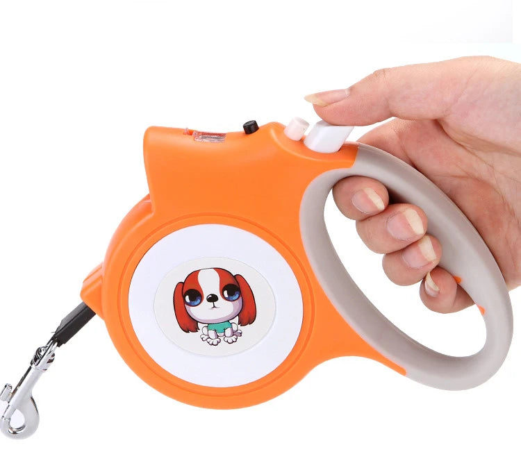 Retractable Dog Leash with LED Flashlight: Illuminate Your Walks - Happy Tail Center