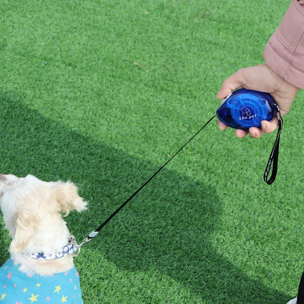 Retractable Nylon Dog Leash - Automatic Extending Pet Leash for Small Dogs, Cats, Puppies - Happy Tail Center
