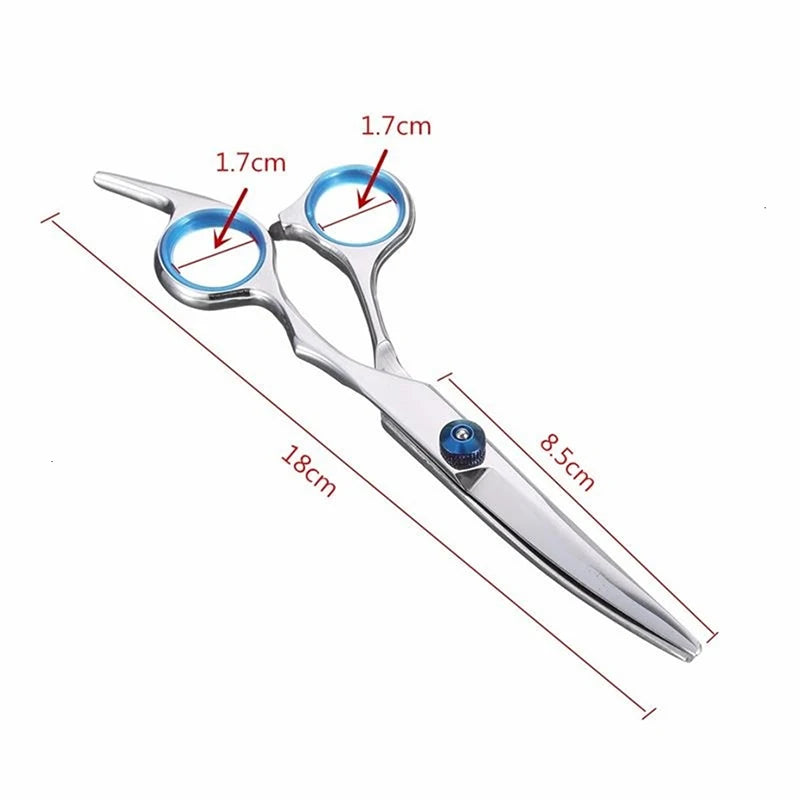 Professional Stainless Steel Pet Grooming Scissors Kit - Precision Barber Cutting Tools for Dogs and Cats - Happy Tail Center