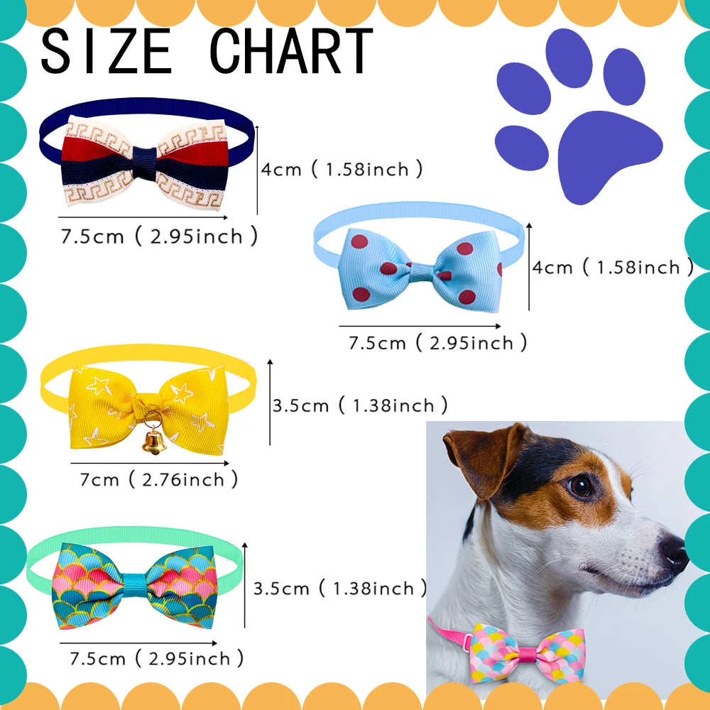20pcs Bulk Dog Bow Ties - Fashion Accessories for Small Dogs and Cats