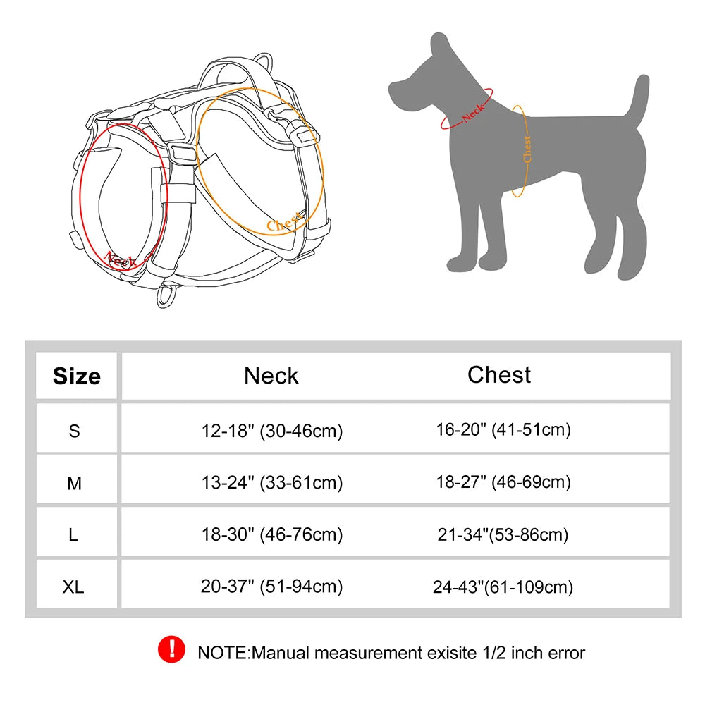 No Pull Reflective Dog Harness - Vest with Control Handle for All Dogs