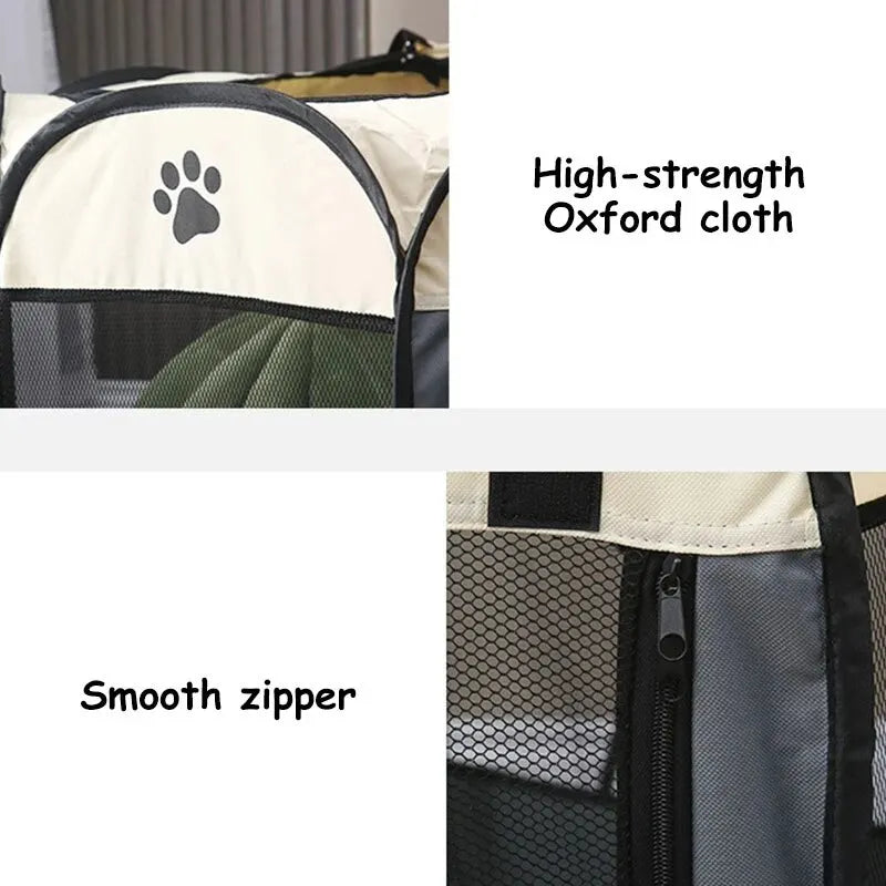 Portable Foldable Pet Tent Kennel - Octagonal Fence for Dogs and Cats
