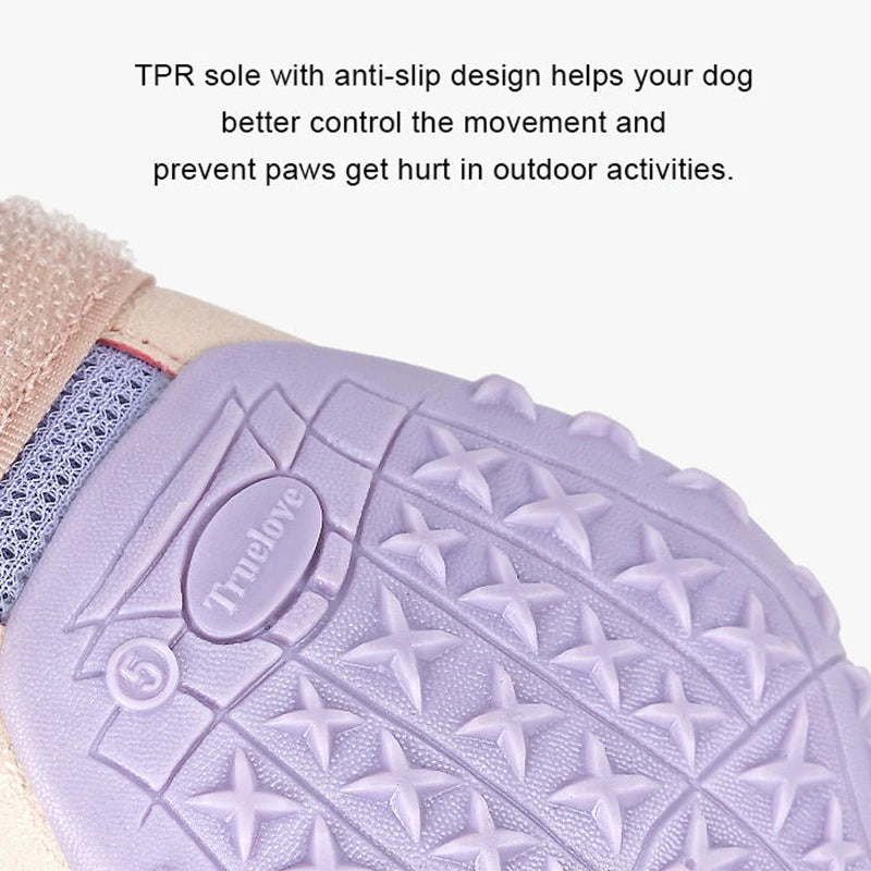Breathable Dog Shoes with TPR Sole - Flexible & Protective Outdoor Boots for All Breeds (4Pcs) - Happy Tail Center