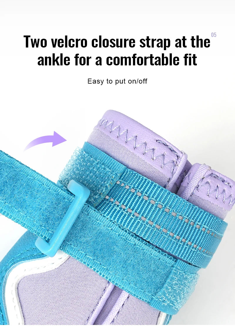 Waterproof Dog Shoes for Large & Medium Dogs - Winter Boots & Paw Protectors with TPR Sole - Happy Tail Center