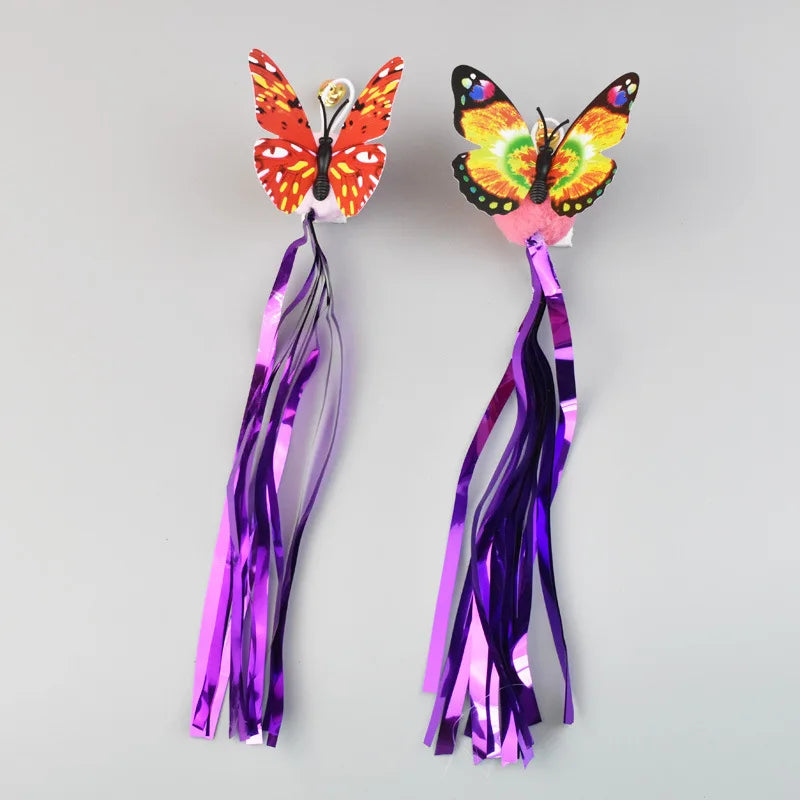 Interactive Cat Rainbow Ball Toy with Striped Stick & Feather Accessories