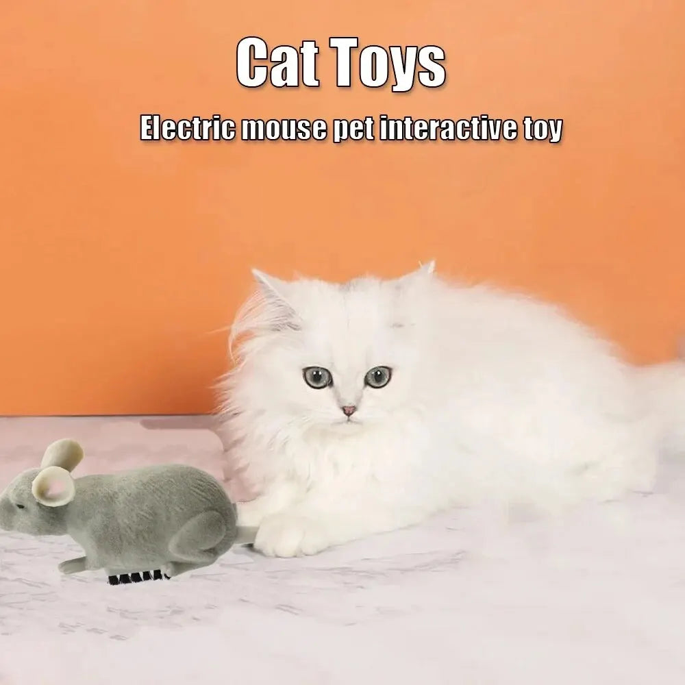 Electric Mouse Toy for Cats - Battery Operated Interactive Escape Robot