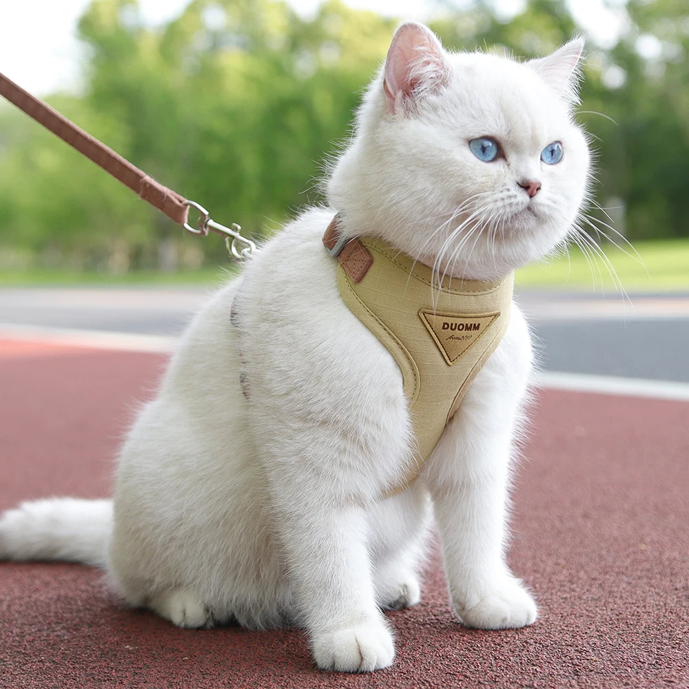 Stylish Cat and Dog Harness with Leash Set: Comfort and Style Combined