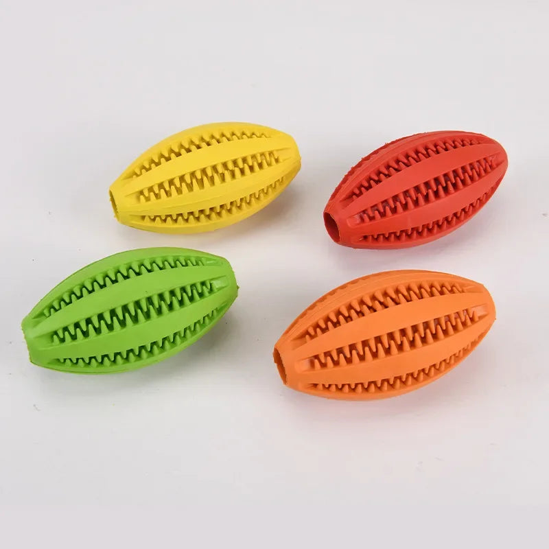 Durable Rubber Chew Toy - Teeth Cleaning Snack Ball for Dogs
