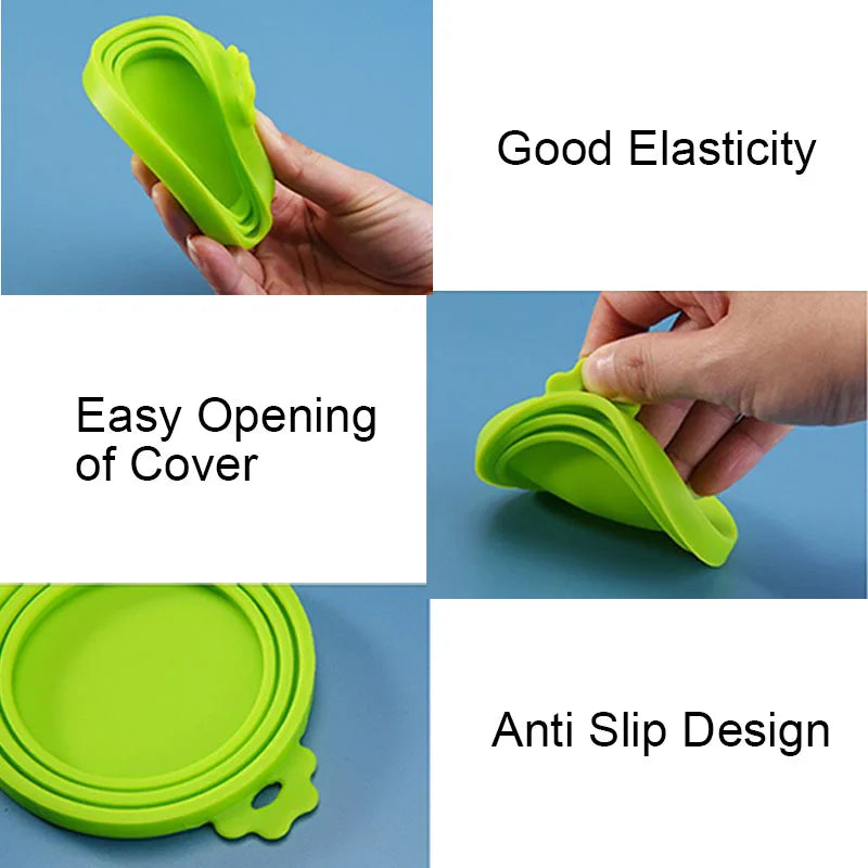 Silicone Pet Can Lid - Portable and Health-Conscious Storage Solution for Pets