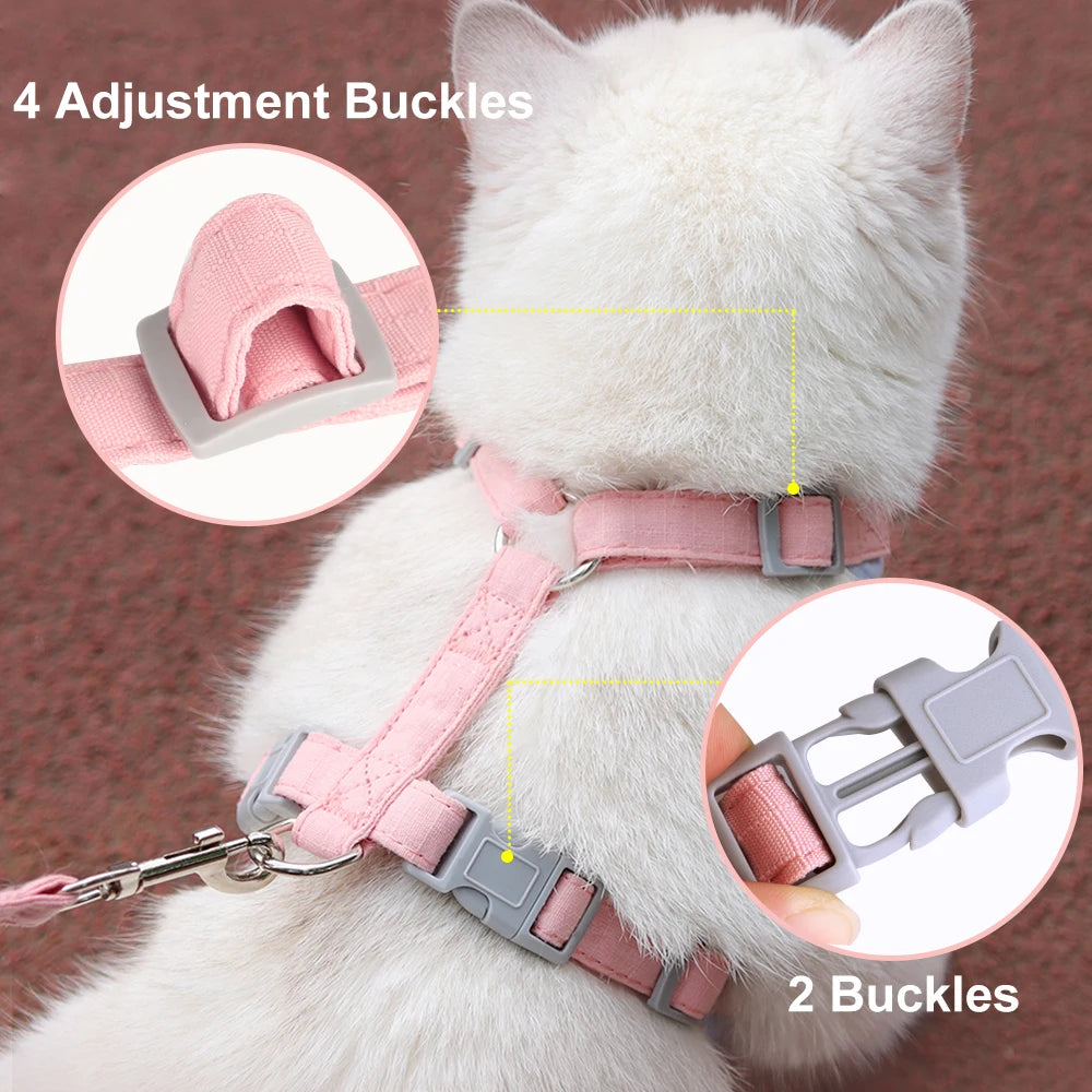 Stylish Cat and Dog Harness with Leash Set: Comfort and Style Combined