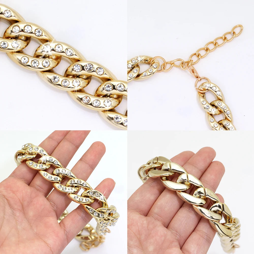 Crystal Dog Necklace - Rhinestone Pet Chain Collar for Small to Medium Dogs