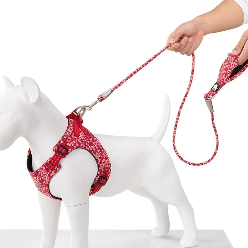 Floral Rope Leash for Dogs and Cats β Premium 100% Cotton Fabric! - Happy Tail Center