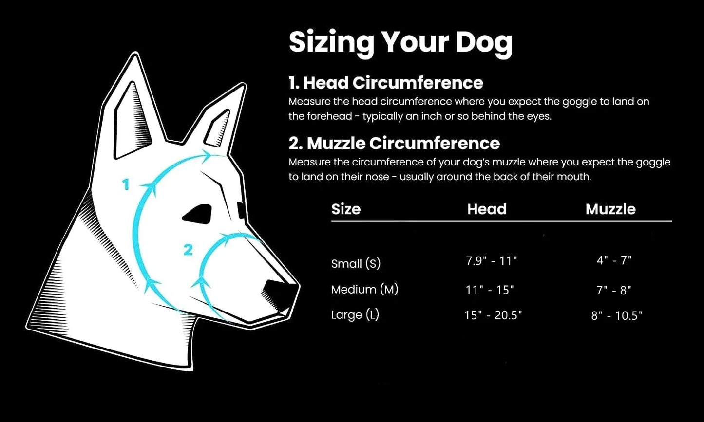 ATUBAN Dog Goggles - Anti-UV, Impact-Resistant Sunglasses for Large Breed Dogs