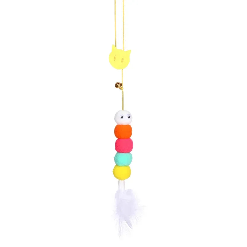 Interactive Elastic Retractable Hanging Cat Toy with Catnip and Mouse for Kittens