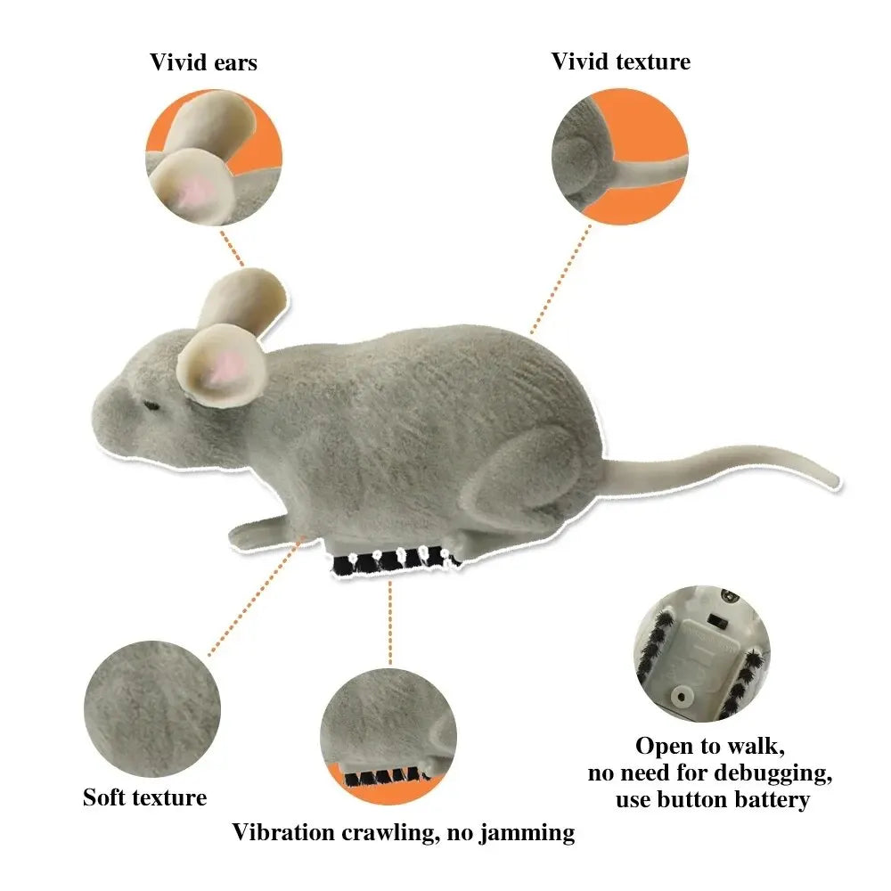 Electric Mouse Toy for Cats - Battery Operated Interactive Escape Robot