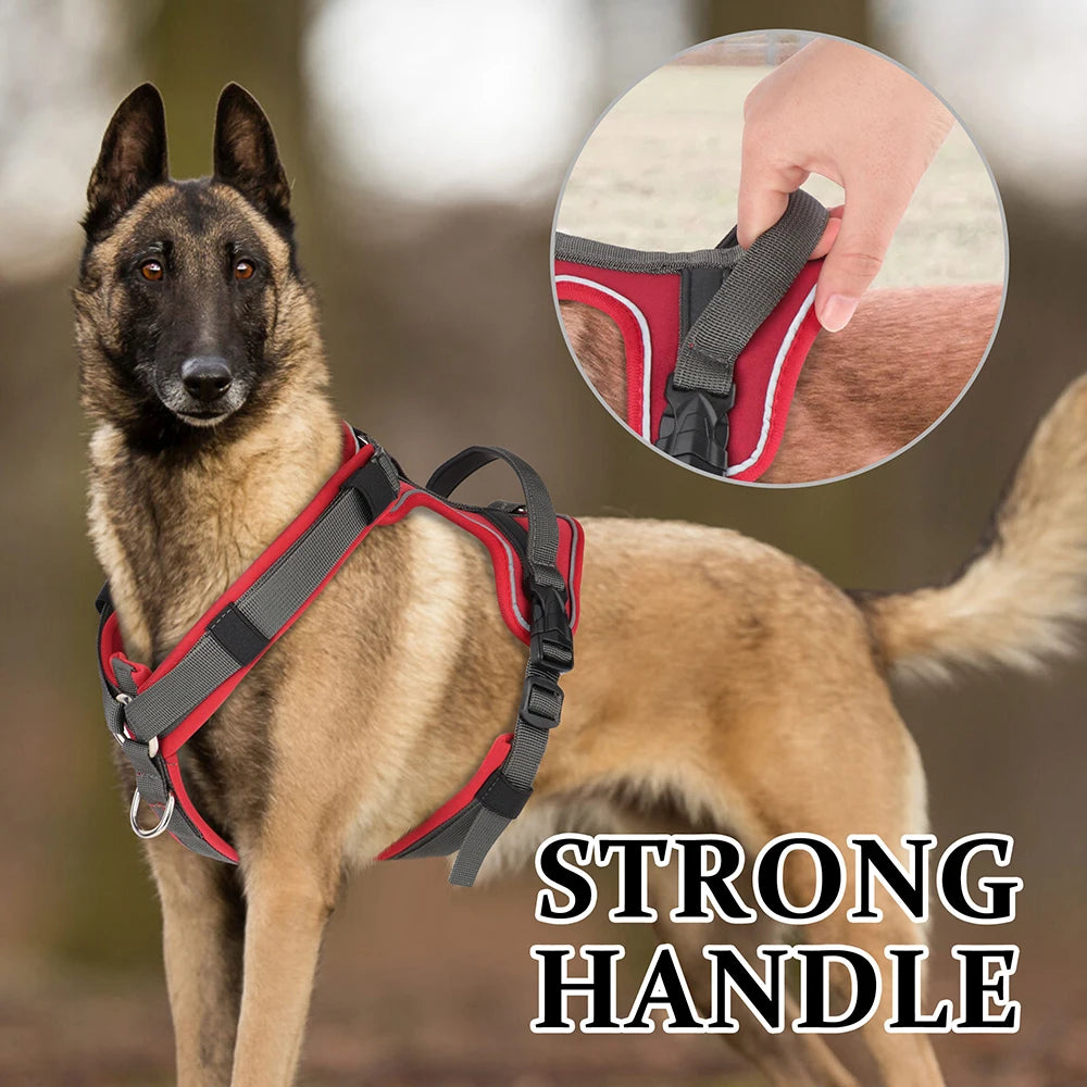 No Pull Reflective Dog Harness - Vest with Control Handle for All Dogs
