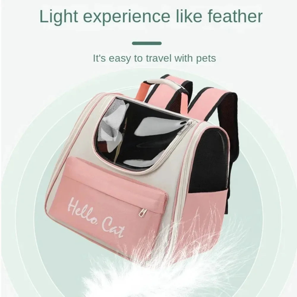 Portable Pet Backpack Carrier - Custom Logo Cat and Dog Bag