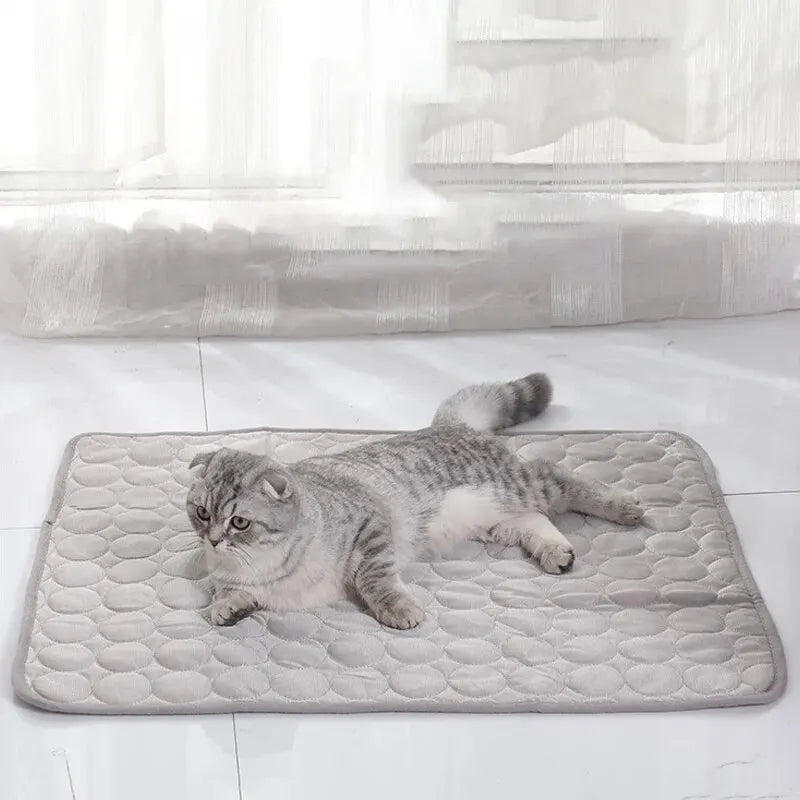 Pet Ice Cooling Mat - Summer Sofa Bed Pad for Cats and Small Dogs