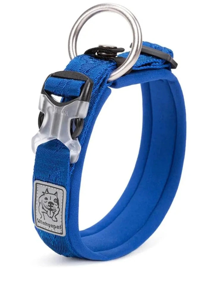 Adjustable Padded Pet Dog Collar | Comfort, Ventilation, Pull-Resistant, and Personalized Printing - Happy Tail Center
