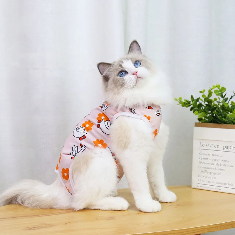 Weaning Sterilization Suit for Cats & Small Dogs - Recovery Jumpsuit