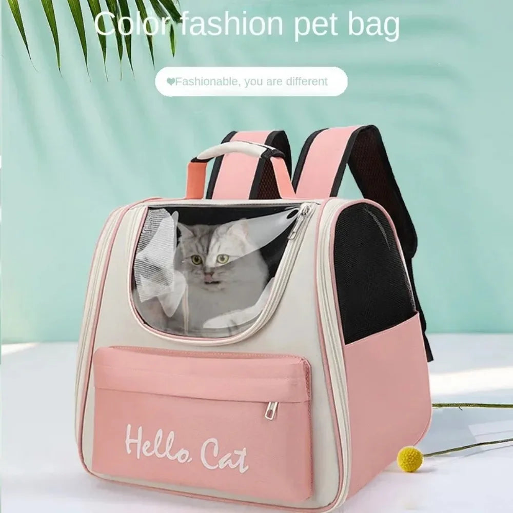 Portable Pet Backpack Carrier - Custom Logo Cat and Dog Bag