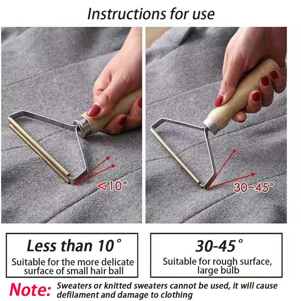 Double-Sided Pet Hair Remover Brush - Portable Lint and Fabric Shaver