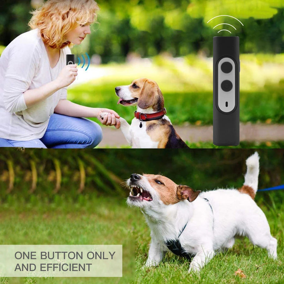 Handheld Ultrasonic Anti-Bark Dog Training & Repeller Device