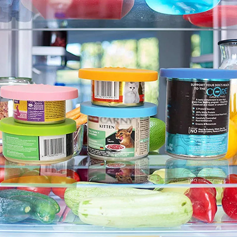 Silicone Pet Can Lid - Portable and Health-Conscious Storage Solution for Pets