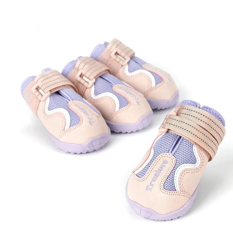 Breathable Dog Shoes with TPR Sole - Flexible & Protective Outdoor Boots for All Breeds (4Pcs) - Happy Tail Center