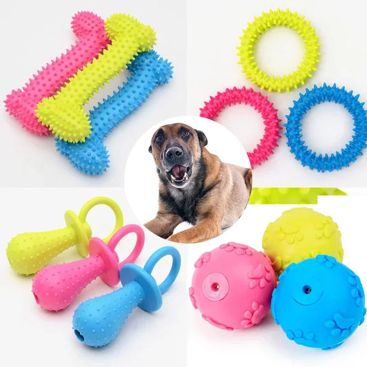 Indestructible Dog Toys for Small Dogs | Teeth Cleaning Chew & Training Pet Toys