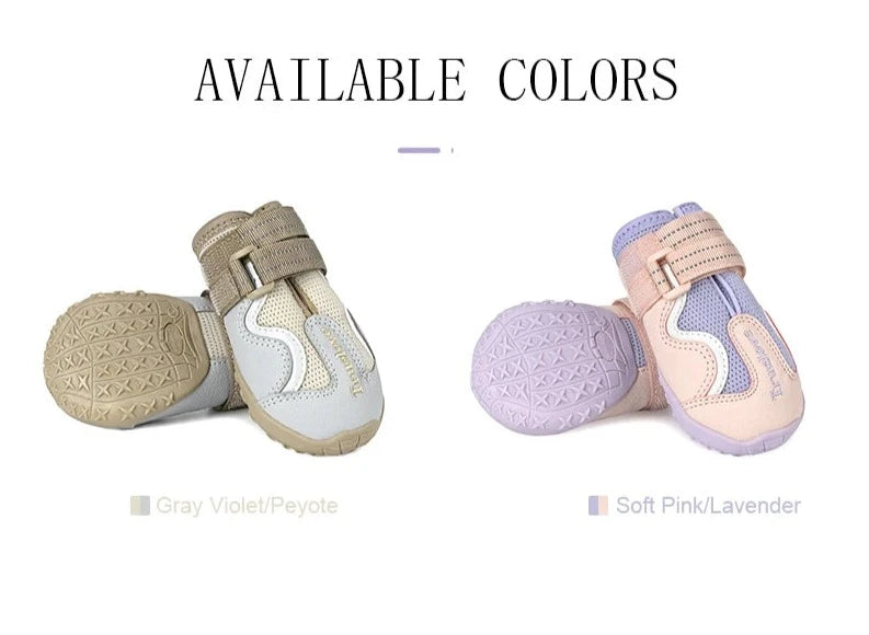 Breathable Dog Shoes with TPR Sole - Flexible & Protective Outdoor Boots for All Breeds (4Pcs) - Happy Tail Center